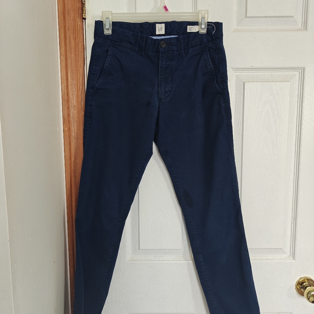 Gap Navy khakis, 28X30, slim fit, straight leg. ***Two Items For $25***